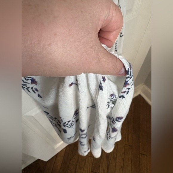 Free People Tree Swing Sleeveless Tunic Dress | White & Blue Floral | Women’s S - Picture 10 of 12